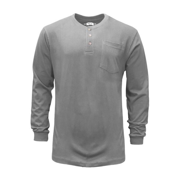 KEY Spartan Long Sleeve Pocket Henley Thumbnail